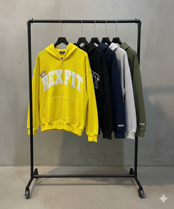 เสื้อฮู้ดดี้โอเวอร์ไซส์วัสดุคุณภาพดีเยี่ยม ปักโลโก้แบบดิสเทรสสั่งทำพิเศษ ผ้าเฟรนช์เทอร์รี่หนานุ่ม ขายส่ง เสื้อฮู้ดดี้ซิปแบบยูนิเซ็กซ์ - Product Image 5