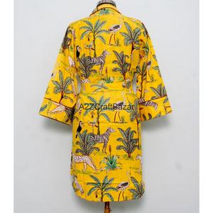 เสื้อคลุมสไตล์กิโมโนผ้าฝ้ายแท้ 100% สำหรับผู้หญิง ดีไซน์เก๋ไก๋ ผ้าไหมพลิ้วไหว สง่างาม ขายส่งชุดลำลอง - Product Image 6