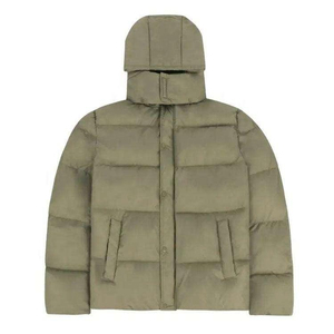 Custom Waterproof <b>Hooded</b> Puffer <b>Jacket</b> For <b>Men</b> Lightweight Warm Winter Casual Wear Soft <b>Padded</b> Outerwear - Product Image 1