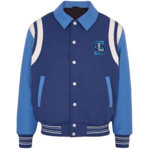 Chaqueta universitaria con logotipo personalizado, chaqueta de béisbol negra bordada con mangas de cuero para hombre, chaqueta universitaria Letterman - Product Image 1