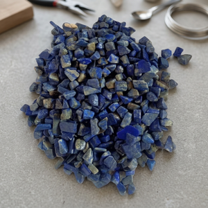 Puces de Lapis Lazuli Naturel en Vrac, Perles de Cristal Bleues pour Artisanat, Méditation, Décoration Feng Shui, Vente en Gros - Product Image 1