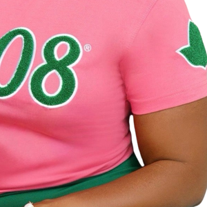 1908 เสื้อยืดไอวี่ลีกเชนิลล์เสื้อยืดปักตัวอักษรกรีกเสื้อผ้าฝ้ายพรีเมี่ยมสำหรับชมรมนักเรียน - Product Image 5