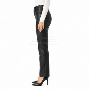 2026 <b>Women</b> Leather Pant Tailored Straight Fit <b>Trousers</b> <b>For</b> Smart Casual And Elegant Occasions - Product Image 4