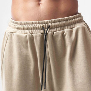 Pantalones de chándal casuales para hombre, de algodón tejido con lavado ácido, de corte holgado medio, con logotipo, de forro polar, ecológicos, ligeros, elásticos y de pierna ancha - Product Image 6