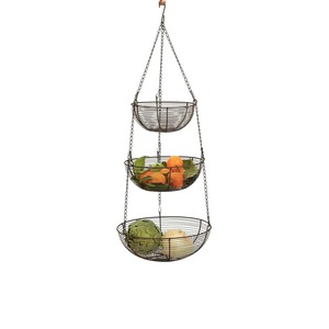 3 In 1 Hanging <b>Basket</b> For Fruits And Vegetables Kitchen <b>Storage</b> Organizer Space Saving Countertop And <b>Wall</b> Display From India - Product Image 6