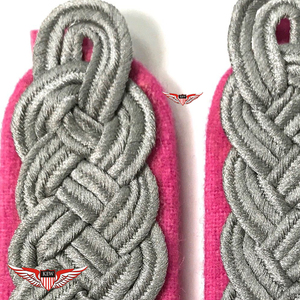 แผ่นปักไหล่แบบถักสีชมพู KEW Silver ปรับแต่งได้ พร้อมแผ่นปักหลังสุดหรู - Product Image 2