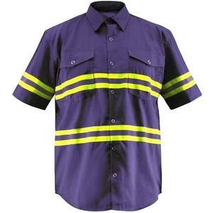 Camisetas de Trabajo para Hombre, Camiseta Polo de Alta Visibilidad con Franjas Reflectantes, Uniforme de Trabajo Industrial - Product Image 3