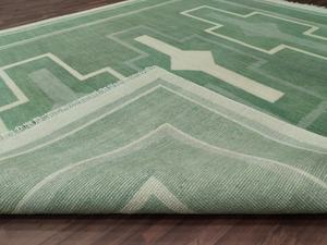 Alfombra Oushak anudada a mano, de 2.6x10 pies, con diseño floral, de lana, estilo vintage, para sala de estar, decoración del hogar. - Product Image 6