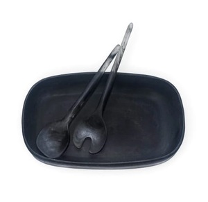 Meilleures ventes pour la maison et la cuisine : Ensemble élégant de plateau de service et de saladiers avec 2 cuillères, idéal pour la table et les aliments. - Product Image 1