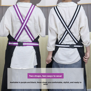 Tablier unisexe sans manches en toile de polyester multi-poches réglable pour le travail, la cuisine, la pâtisserie, le jardinage, personnalisable - Product Image 5