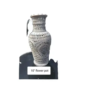 Desain Modern Pot Bunga Marmer Buatan Tangan untuk Dalam Ruangan dan Ruang Tamu untuk Item Dekoratif Rumah Penjualan Laris