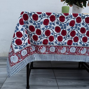 Unique Simple Floral Hand Block Printed Indian Cotton Eco-Friendly Durable <b>Table</b> <b>Cover</b> for <b>Table</b> Styling Jaipuri - Product Image 3