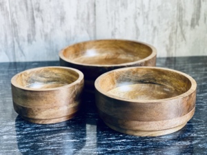 Tazón para Servir, Elegante Tazón de Madera de Mango Marrón, Ecológico, de Lujo, Tazón Mediano para Frutas, Utensilios de Cocina, Decoración para el Hogar y Restaurantes, India - Product Image 6