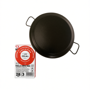 Elegante Sartén para Paella de Hierro Fundido Esmaltado de 28 cm con Mango de Acero Inoxidable Resistente y Revestimiento de Esmalte para una Cocción Eficiente - Product Image 2
