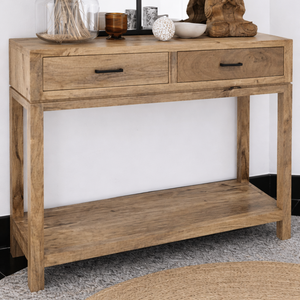 Vandana lunaris Zentrix คอนโซลโต๊ะไม้ที่ทันสมัยเรียบง่ายไม้เนื้อแข็งสำเนียงเฟอร์นิเจอร์ - Product Image 2