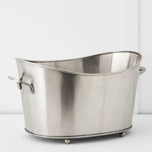 Aluminium Large Capacity Metal <b>Ice</b> <b>Bucket</b> With Handles <b>Silver</b> Finish For Bar Event Supplies Customizable Beverage Cooling Tub - Product Image 6