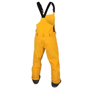 Combinaison de travail imperméable jaune pour homme, pantalon à bretelles en polyester, bretelles réglables, uniforme robuste - Product Image 1