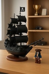 Bateau en bois ancien pour la décoration côtière, les thèmes nautiques et les présentations d'intérieurs maritimes traditionnels - Product Image 3