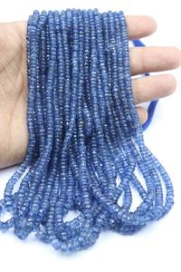 Brin de 16 pouces de kyanite naturelle à facettes en forme de rondelle de pierres précieuses en vrac perles de kyanite à facettes - Product Image 5