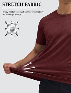 OEM Wholesale Men's Quick Dry Sports T-Shirt Custom Logo <b>Polyester</b> Spandex Blend Breathable Round Neck Workout <b>Polyester</b> <b>TShirt</b> - Product Image 2