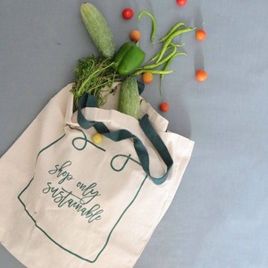 Bolsa de Mano de Lona de Algodón Resistente, Bolsa de Compras Diaria Premium - Product Image 1