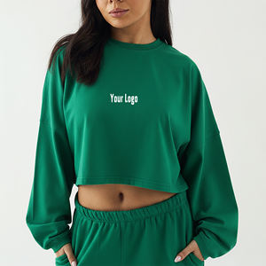 Nueva Llegada, Camiseta Corta Personalizada Lisa de Algodón 100% para Mujer, Camiseta de Corte Ajustado, Camiseta Hip Hop de Color Sólido Personalizada, Gran Venta - Product Image 5