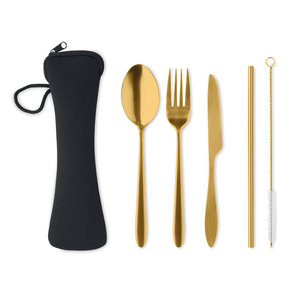 Customized 5-piece Stainless Steel <b>Cutlery</b> Set Premium Utensils for Home or Restaurant Use - Product Image 1