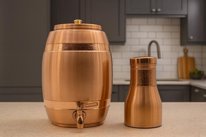 Bouteille d'eau de luxe artisanale en cuivre écologique de qualité supérieure - Fournisseur en gros Fabricant OEM Grande capacité - Product Image 4