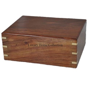 Urnas de cremación con forma rectangular de alta calidad hechas de madera de acacia 100%, ataúd cinerario para cenizas humanas, superventas de La <span class=keywords><strong>India</strong></span>
