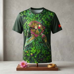 เสื้อยืดเวียดนามสวยงามแบบกำหนดเอง รับผลิตเสื้อผ้าฝ้ายขายส่งแบบ OEM ODM - Product Image 3