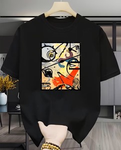 Camiseta de Cuello Redondo para Hombre, Moderna, con Estampado de Dibujos Animados en la Espalda, Ecológica, 100% Algodón, Manga Corta, Única, Moderna, Esencial para el Día a Día - Product Image 1