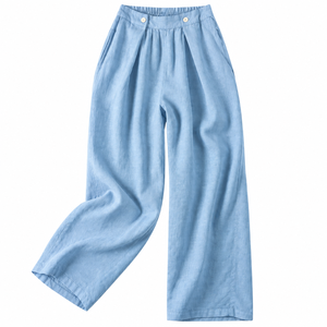 Full Length <b>Linen</b> Pant Beautiful Classic Long Pants Straight Leg Pant <b>Linen</b> Trouser Made With 100% <b>Linen</b> Made by Zed Aar Export - Product Image 1