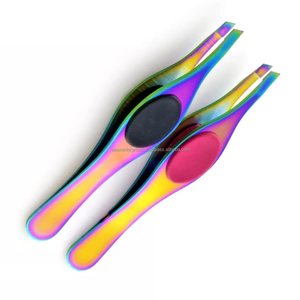 Pinzas Profesionales para Cejas con Puntas Inclinadas, Acero Inoxidable, Agarre de Silicona, Calidad Grado A+, Color Personalizado para Cejas - Product Image 6