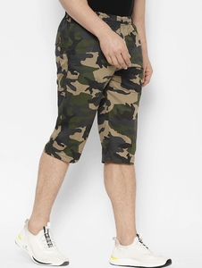 Pantalones Cortos Bermuda de Camuflaje para Hombre, Cintura Elástica, Bolsillos, Transpirables, Casuales, de Poliéster Tejido, Corte Medio - Product Image 2