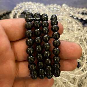 Wholesale Price Natural Black Tourmaline <b>Bracelet</b> 8mm Crystal Beads Stretch Cord Unisex Protection Grounding Healing Jewelry - Product Image 6