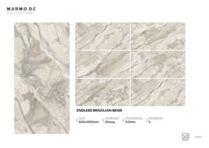 กระเบื้องพอร์ซเลนเคลือบเงา ดีไซน์หรูหรา ขนาด 600x1200 มม. กระเบื้องปูพื้นและผนังขนาดใหญ่ สำหรับตกแต่งภายในสุดหรู - Product Image 3