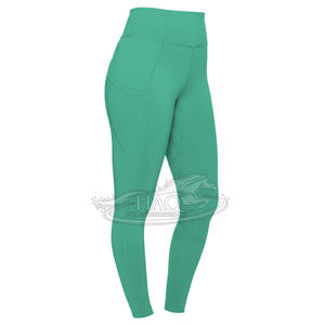 Ropa de equitación para niños y mujeres: Leggings y pantalones de equitación de cintura alta con silicona en toda la asiento. - Product Image 1