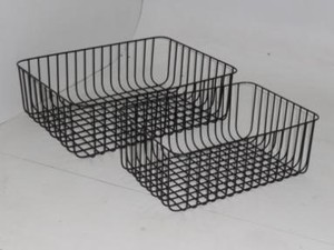 Cesta de alambre para almacenamiento con cuerda, decoración de metal - Product Image 3