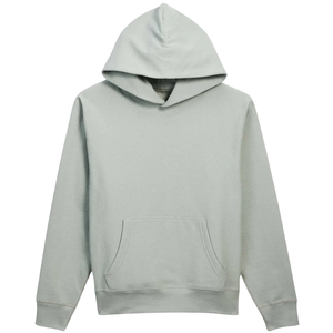 Sudadera con capucha para hombre de la mejor calidad, color gris claro, 100% algodón polar, corte regular, informal, para otoño, con bolsillo frontal. - Product Image 1
