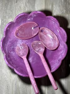 Bol à salade en résine, décoratif, fait main, couleurs vibrantes, élégant, pour servir, pièce de décoration moderne pour la salle à manger, accent de décoration intérieure - Product Image 2