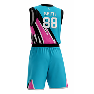 Ensemble de maillots de basket-ball personnalisés, uniforme de basket-ball imprimé par sublimation, 100% polyester respirant, kit de basket-ball d'équipe, vêtements de sport - Product Image 6
