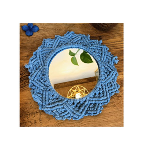 Fresh Theme Mirror <b>Boho</b> Style Macrame Fringe <b>Wall</b> <b>Hanging</b> Round Mirror Art Decoration Homes Hotels Home Stay Resorts Etc. - Product Image 2