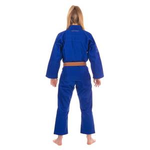 Uniforme de Judo y Karate Azul, Dobok de Artes Marciales, Top y Pantalones Personalizados para Lucha, Ropa de Entrenamiento para Mujeres Adultas, Poliéster/Algodón 160g - Product Image 1