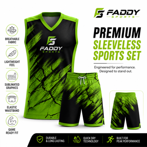 Ensemble d'uniformes de football 7v7 sublimés personnalisés de haute qualité, respirants, sans manches, maillot et short de flag football pour jeunes et adultes, tenue d'équipe - Product Image 5