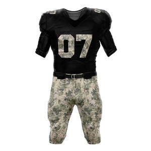 Uniforme de Fútbol Americano Personalizado en Verde Azulado y Camuflaje, Jersey 2026, Kit Completo Sublimado 2025, Ropa Deportiva Profesional - Product Image 4