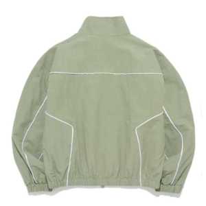 Chaqueta Deportiva Retro de Nailon con Cierre y Logotipo Bordado Personalizado, Chaqueta Cortavientos de Softshell para Hombre - Product Image 2