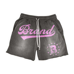 Ensemble de survêtement personnalisé d'été délavé à l'acide, 2 pièces, avec t-shirt court et short imprimés pour homme - Product Image 5