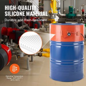 Riscaldatore per Fusti in Metallo da 1200 Watt con Termostato Regolabile, Fascia Riscaldante per Secchi da 10 Pollici di Larghezza, Nastro Riscaldante da 55 Galloni, Coperte Riscaldanti - Product Image 5