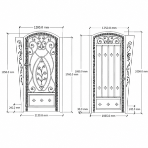 Portes en fer forgé haut de gamme : Designs extérieurs élégants et artisanaux qui offrent une sécurité supérieure pour la maison et un look majestueux. - Product Image 4