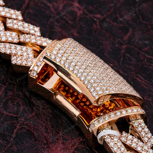 16MM 20 Inches Iced Cuban Link <b>Chain</b> 925 Sterling Silver Rose/Yellow/White Gold Plated Extended <b>Chain</b> Hip Hop Thick Miami Luxury - Product Image 3